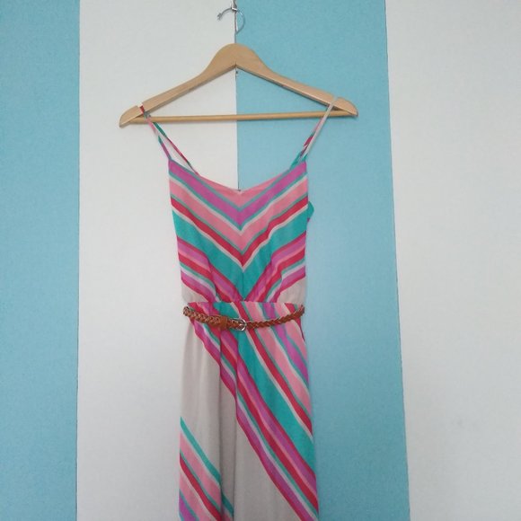 HeartSoul Stripe Maxi Dress for Juniors - Picture 2 of 5